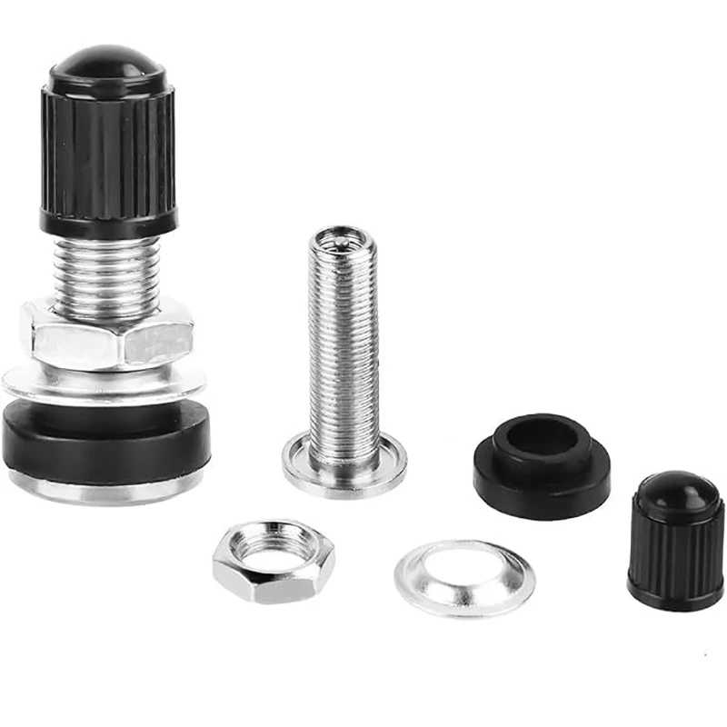 핫 2개입 오토바이 휠 밸브 33mm 모터바이크 스쿠터 자전거 쿼드 튜브리스 산악 타이어 밸브 더스트캡