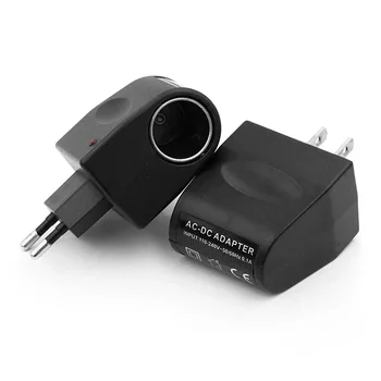 Adattatore CA con presa per auto Caricatore automatico Spina UE USA da 220 V CA a 12 V CC Uso per dispositivi elettronici per auto Uso a casa