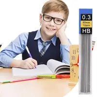 0.3/0.5/0.9mm Anti Slip Grip Handle Metal Mechanical Pencil For Art Drawing Painting Student Office School Supplies Pencil Lead 5