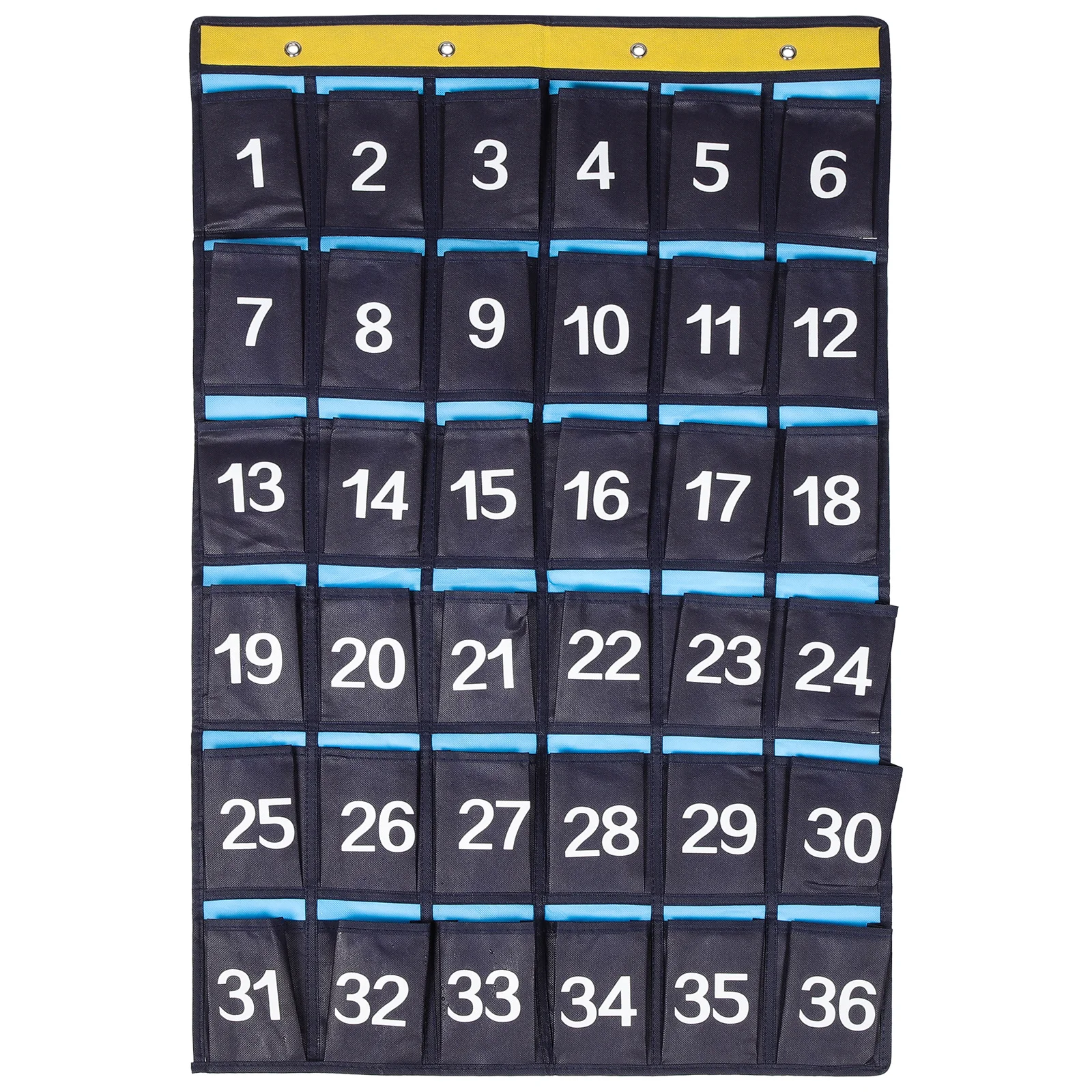 

Numbered Pocket Bag Classroom Mobile Phone Storage Chart Cell Wall Pouch Hanging Organizer Calculator Holder