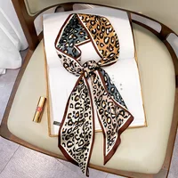 Long Silk Scarf Bag Tie Lady Neck Skinny Scarves Hairband Foulard Horse Print Brand Lady Neckerchief Ribbon 2021 Spring New 4