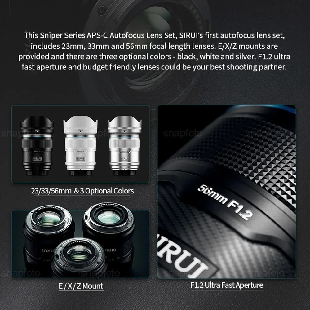 【新品未開封】SIRUI 56mm F1.2 オートフォーカスレンズ Amazon.com : SIRUI Sniper 56mm Autofocus Lens, F1.2 Wide