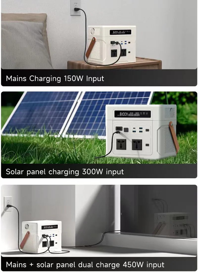 LiFePO4 Portable Power Station 1000W 902WH Mobile Power Supply Solar Generator 5