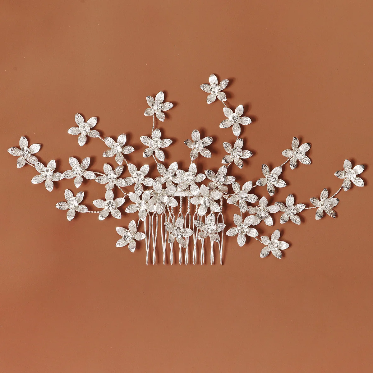 S7af252157530498eaa9bfc9452d49831j Bridal Wedding Hair Accessories Crystal gold Silver Color Hair Combs for Women Bride Headpiece Party Jewelry Bridesmaid Gift Mallzona