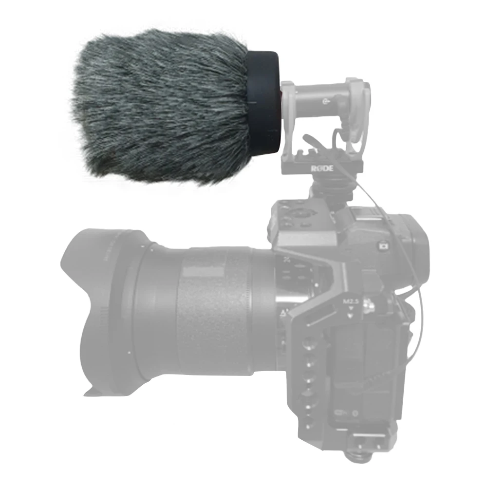 

Dead Cat Outdoor Fur Windshield Microphone Cover Muff Windscreen Pop Filter For Rode Videomic Go II BlueMantis Reduce Wind Noise