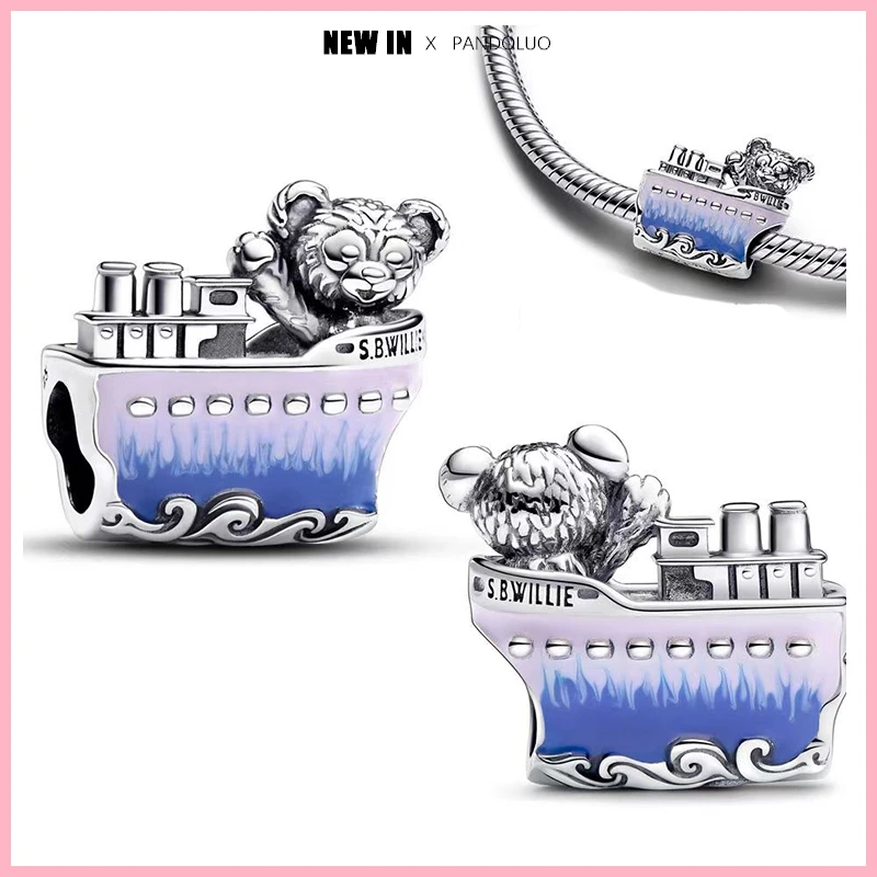 Charm Bead Jewelry Disney Charms Mickey Minnie Charm Beads Fits Pandora Bracelet Women 925 Sterling Silver Pendant Bead DIY Gift