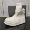 Ricks shoes new thick-soled, all-white inverted triangular leather boots increase students' shoes and high street lovers' shoes 5