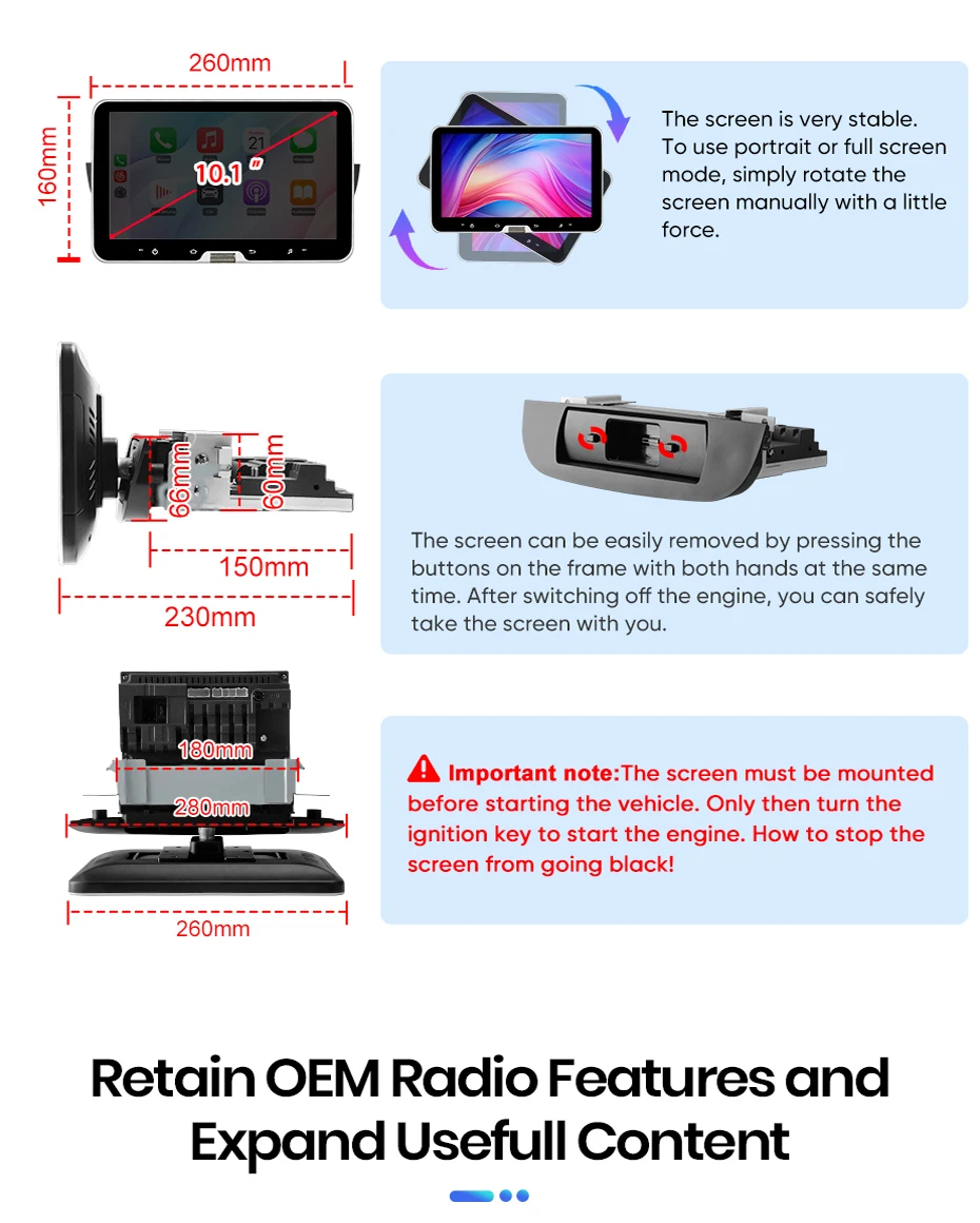 Android Autoradio für Fiat 500 500C Abarth 2007-2015 CarPlay, GPS-Navigation, Smart-System und FM-Radio