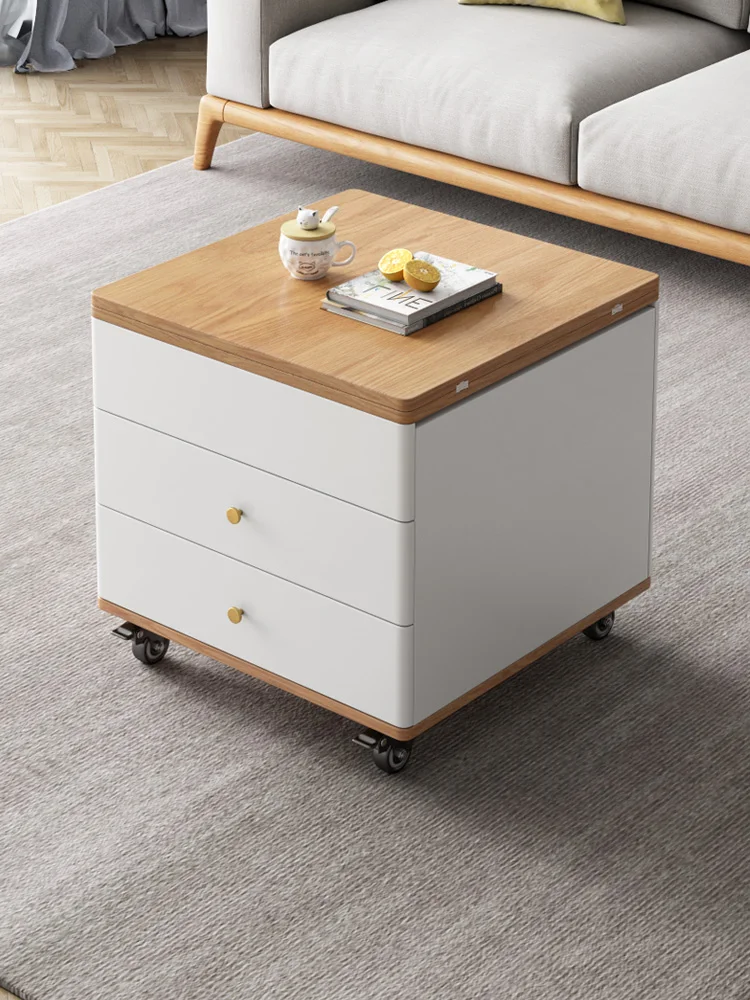 

Movable lifting tea table, dining table, dual-use small unit, multifunctional telescopic tea table