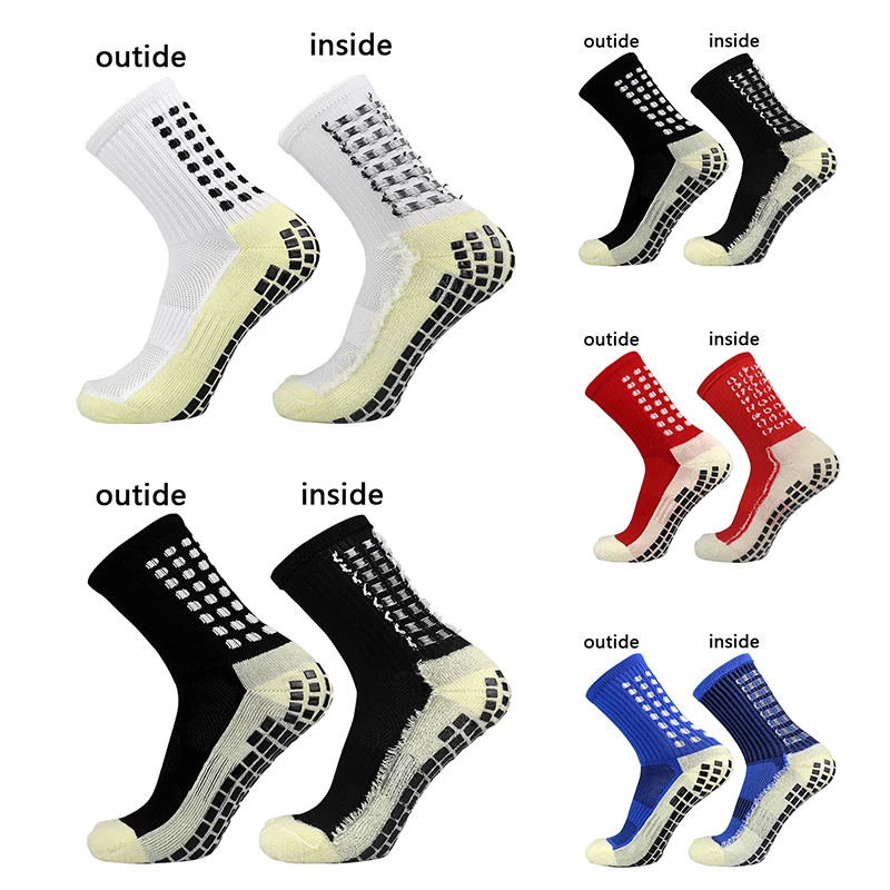 

Sided New Double Anti Grip Football Silicone Slip Socks Breathable Sports Soccer Socks calcetas antideslizantes de futbol