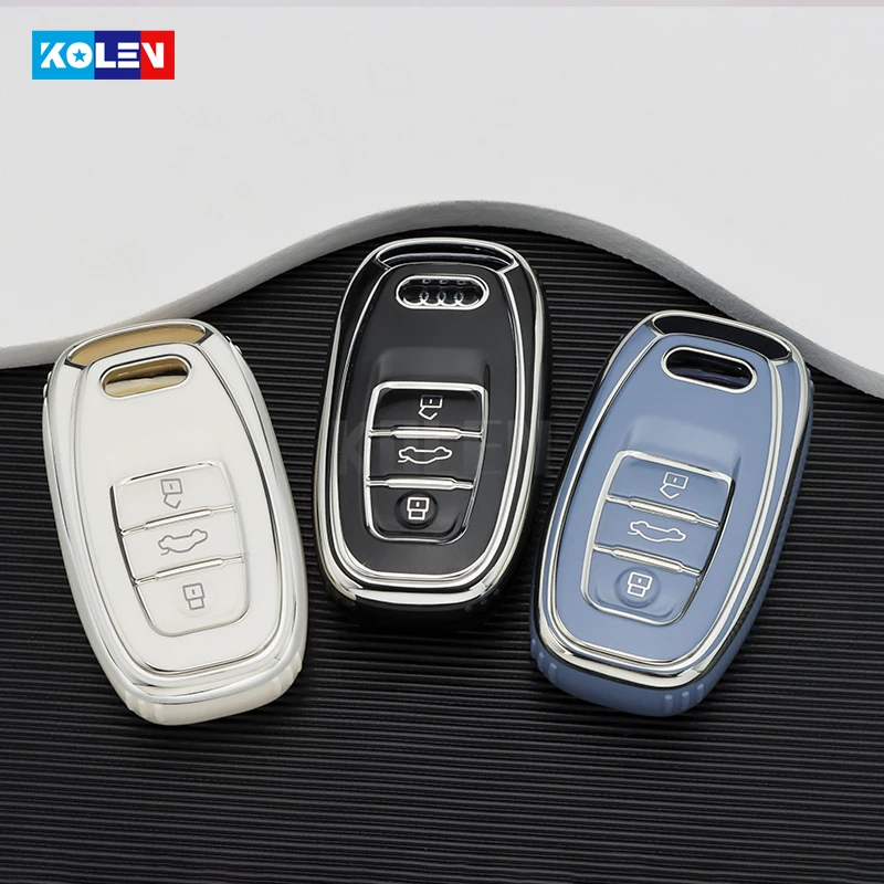 TPU Car Remote Key Case Cover Shell For Audi A1 A3 A4 A5 A6 A7 A8 Q3 Q5 Q7 S4 S5 S6 S7 S8 R8 TT Protector Holder Fob Accessories
