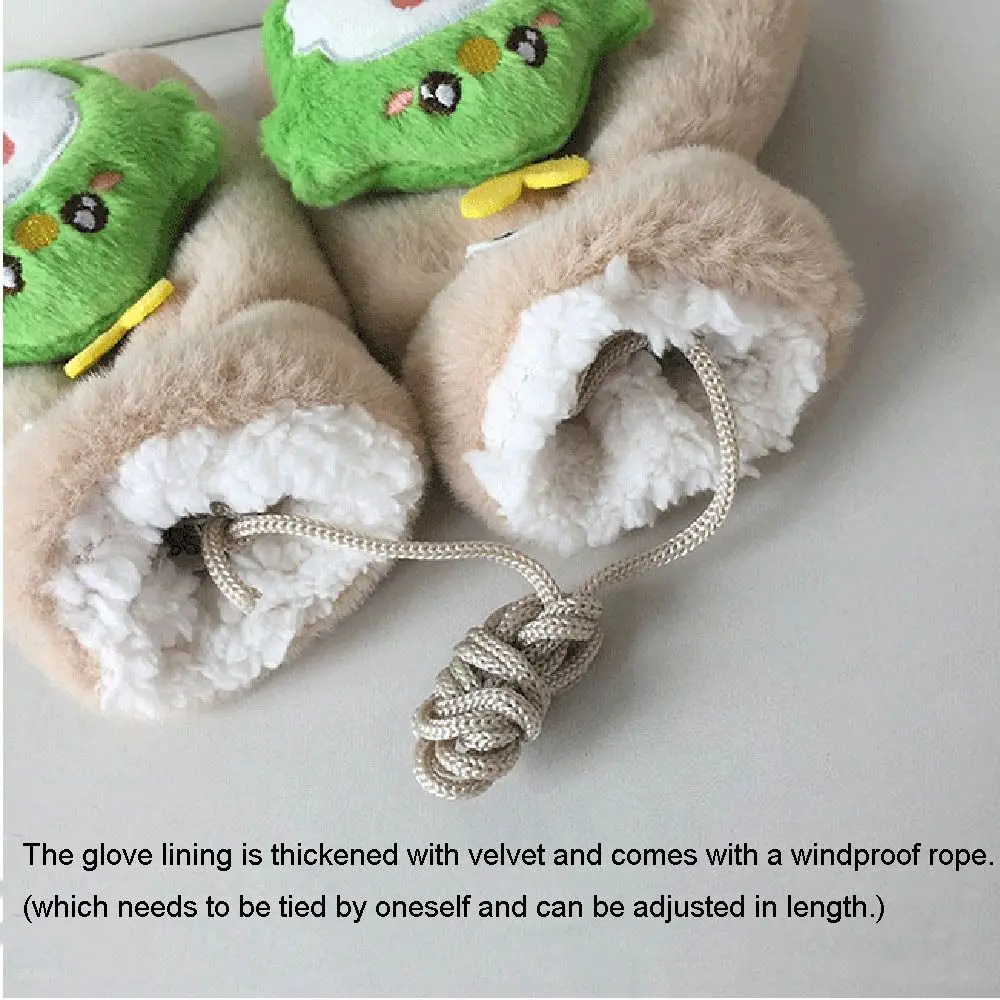 Cute Plush Scarf Glove Sets Cartoon Love Doll Winter Warm Soft Girl&Child Scarf Glove Ornaments Accessories Gifts