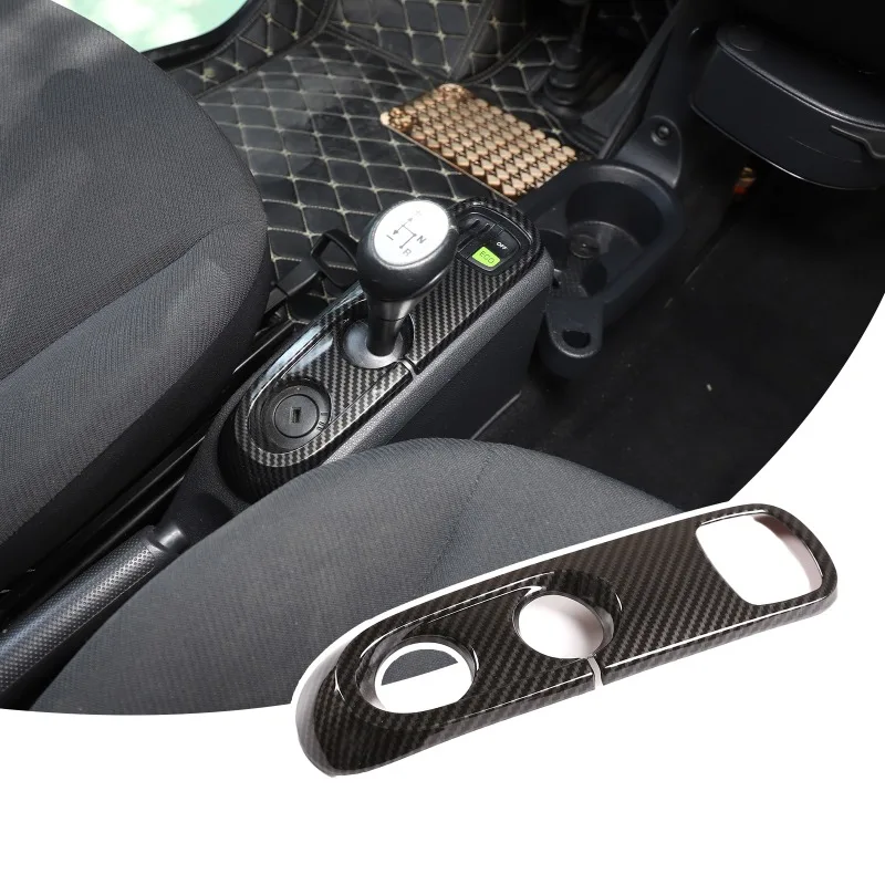 ABS Carbon Fiber Texture Car Center Console Gear Shift Panel Cover Trim Aufkleber für Mercedes Smart 451 Fortwo 2009–2015
