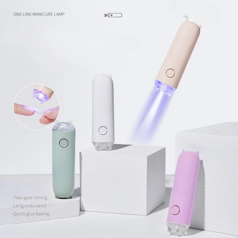 네일아트 핸드헬드 원터치 램프 네일 라이트 휴대용 파워 스토리지 미니 퀵드라..