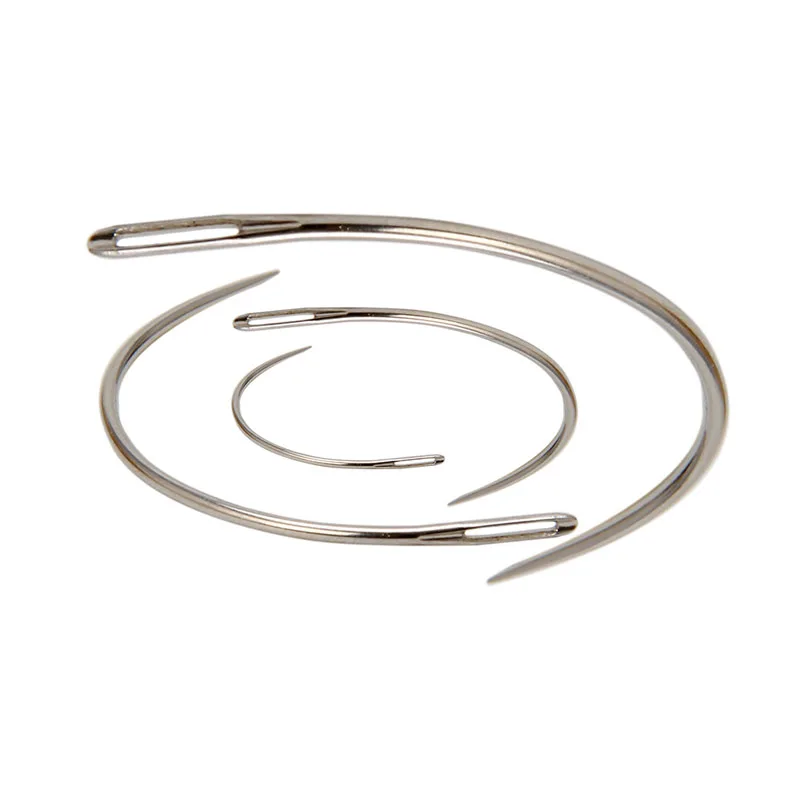 Artisan : 1 Lot D'accessoires De Couture Manuels En Cuir Avec 5 Aiguilles à Enfiler Et 2 Aiguilles Incurvées Pour Coudre Et Réparer Les Coutures Pointues à Gros Oeillets - France