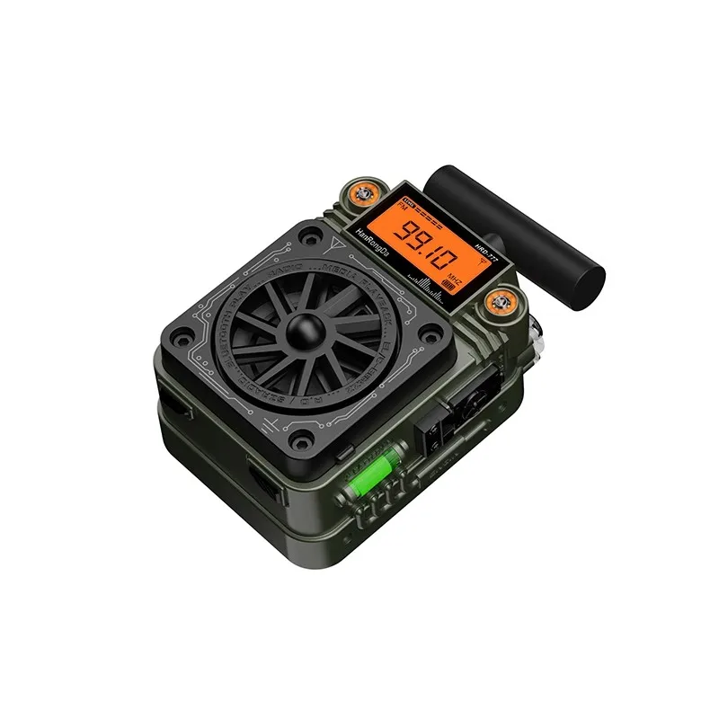 Hanrongda HRD-777 FM MW SW VHF WB Full-Band Bluetooth Radio Receiver Fingertip Gyroscope Mini Radio Multi-Function Mini Speaker radio receiver radio case