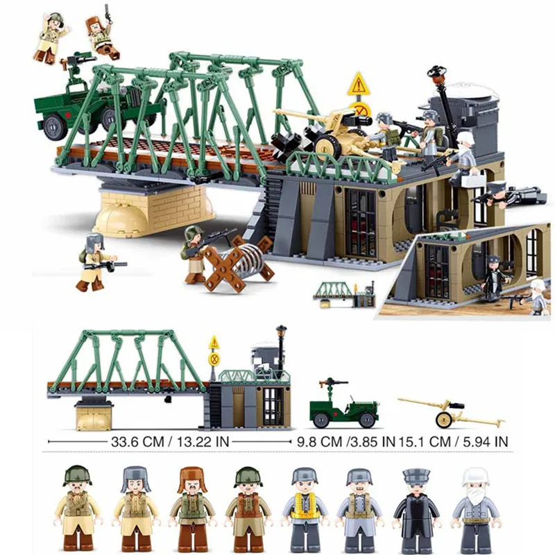 

769PCS Military World War Ii Winter Counterattack Constructor Building Blocks Kit Soldiers Educational Toys for Children