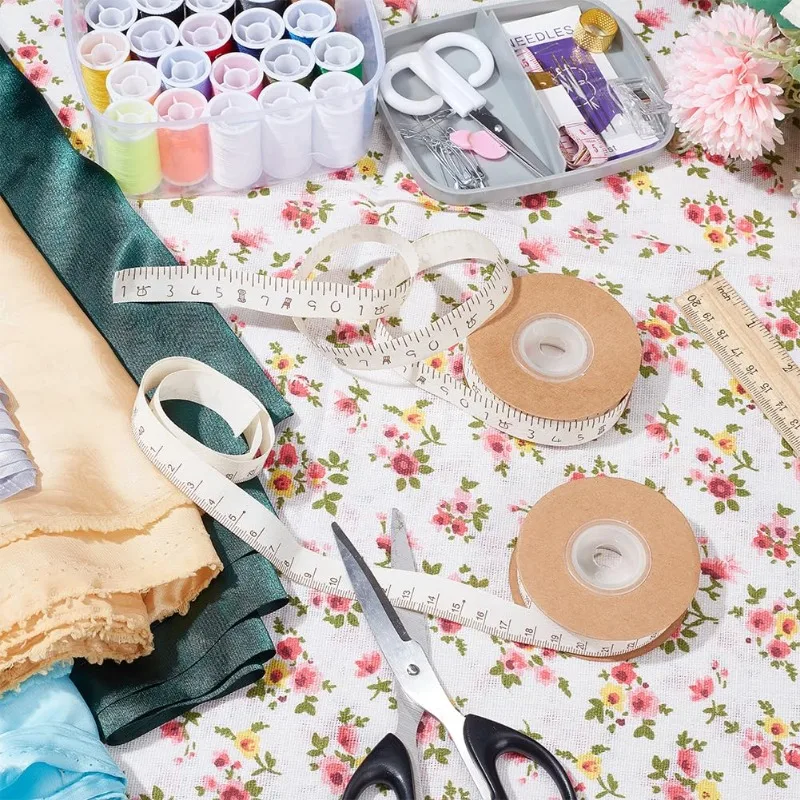 Measuring Tape Ribbon 10m/ 11 Yard Cotton Ribbon Scale Seamstress Tape Cloth Measure Sewing Lose Weight Body