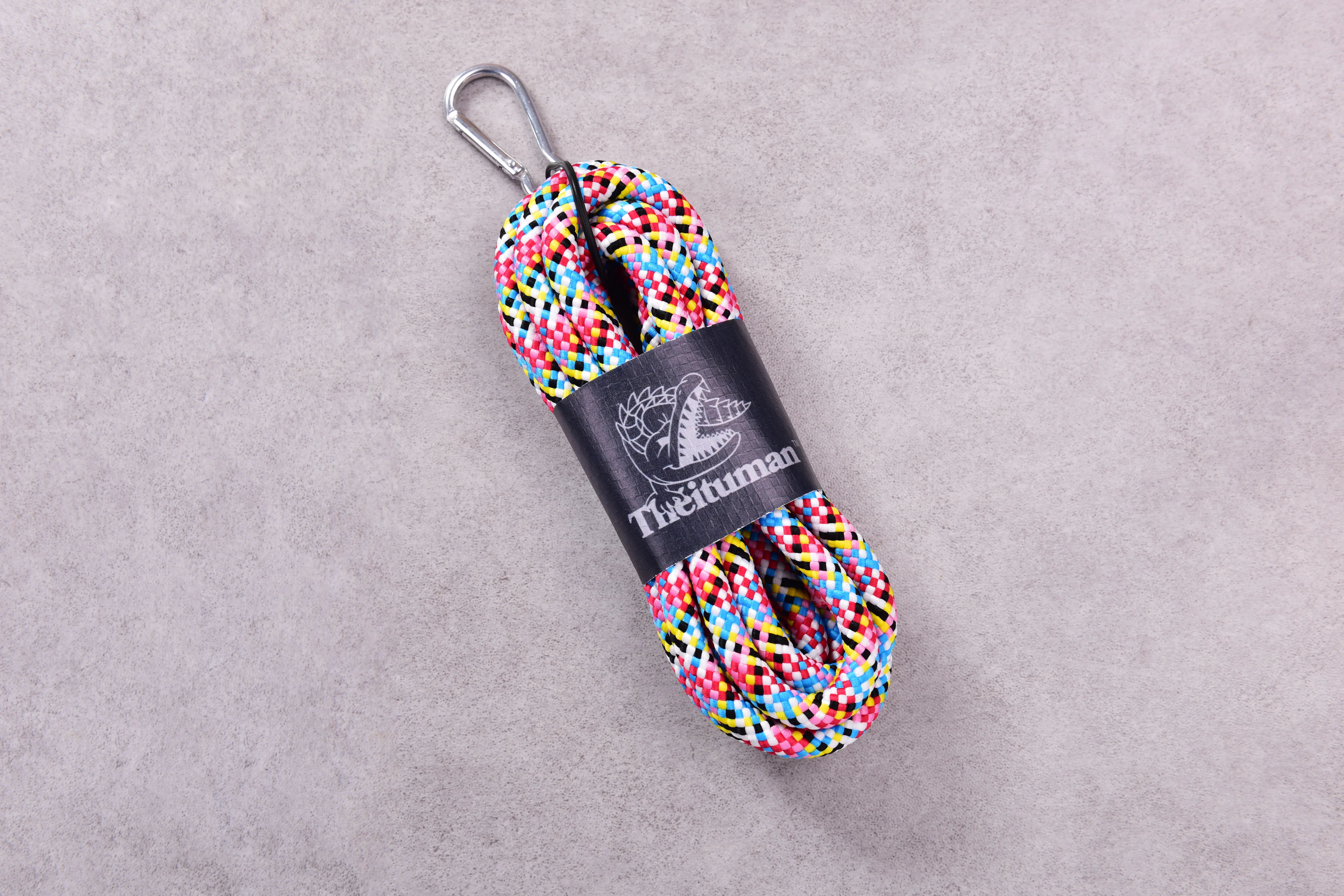 Vibrant Multicolored 8mm Polyester Braided Paracord - 3 Meters, Perfect for Pet Leashes and Safety Ropes