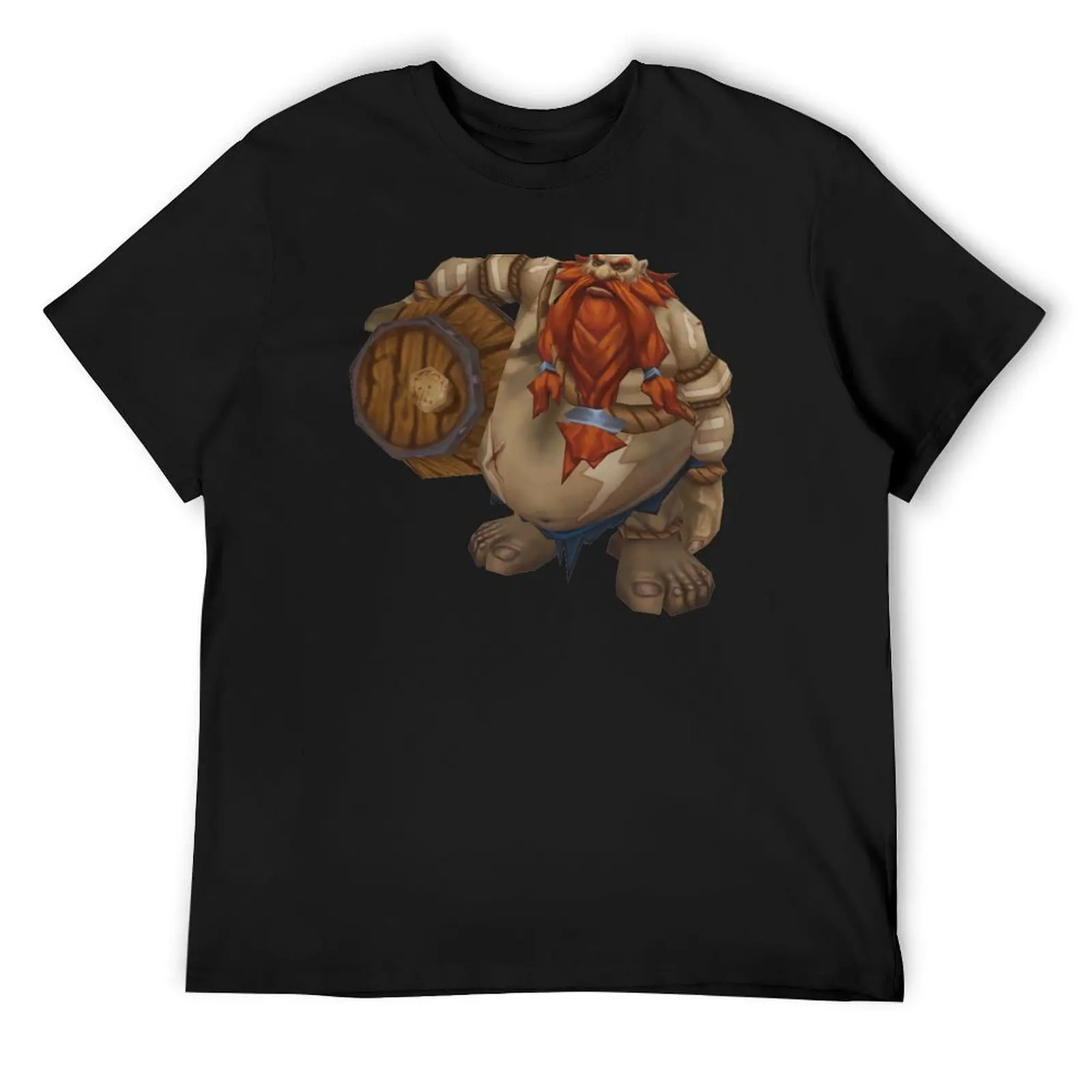 Gragas Heavyweight Men's Cotton Graphic T-Shirt - Custom Short Sleeve Design