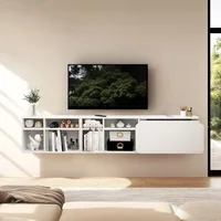 Floating Wall Mounted Desk Laptop Storage Shelves Folding Drop Leaf Table. Ideal Home Office Bookcase TV Stand Bathroom Cabinet 2