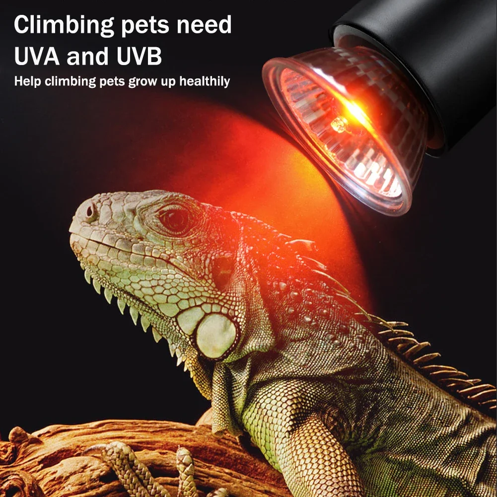 1Pc Reptile UVA UVB Heat Lamp Full Spectrum Sun Light Basking Spot Simulated Natural Sunlight Lizard Snake Turtle Heating Lamp