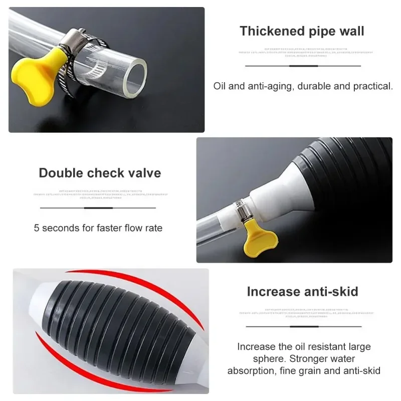 Car Fuel Pump Kit Cut Pipe Manual Suction Pipe Pumping Durable For Liquid Petrol Tuning Fuel Diesel Pump Transfer Oil Easy Tools