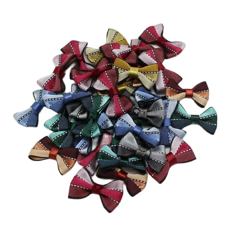 

30pcs laços artesanato ribbon bows DIY hairclip bowknot ornament clothes decoration kids bowtie mini bow