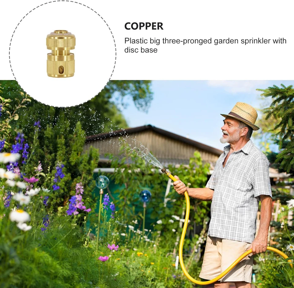 Connettore Per Tubo Da Giardino In Ottone Massiccio – Adattatore Filettato Da 23mm - 3