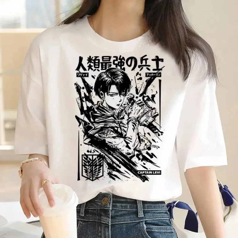 Japanese Anime Attack on Titan Graphic Print Harajuku T Shirt