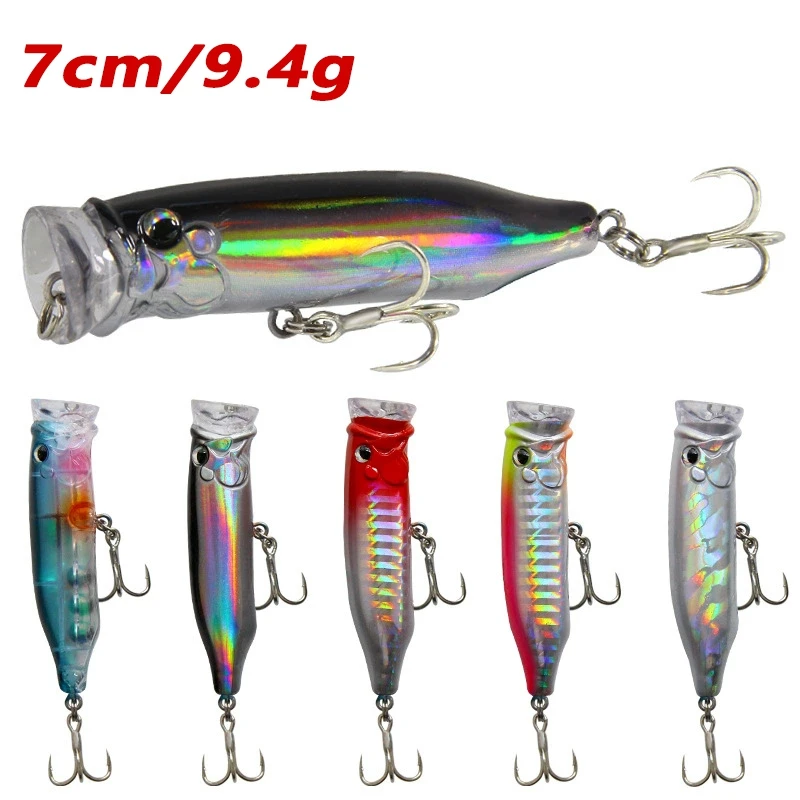1/5pcs Popper Fishing Lures for Pike Artificial Topwater Bass Hard Bait Saltwater Crankbait Wobblers Perch Fishing Tackle Pesca