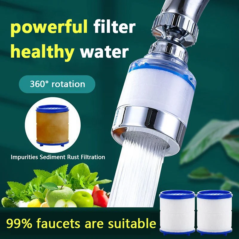 Kitchen Water Tap Faucet Pressurized Bubbler Filter Remove Chlorine