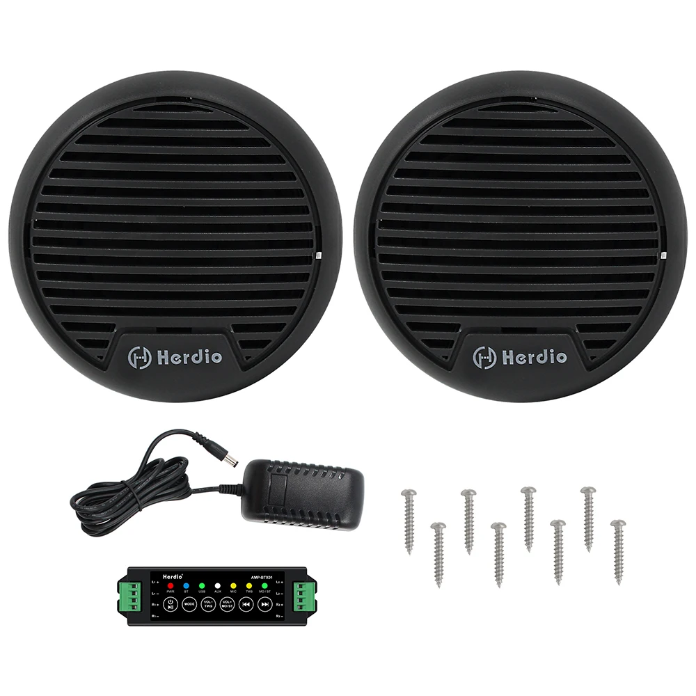Boat Bluetooth Speaker Waterproof 3" 140W Stereo Outdoor Marine Mini Loudspeaker System For ATV UTV Motorcycle Outdoor bluetooth speaker marine speakers