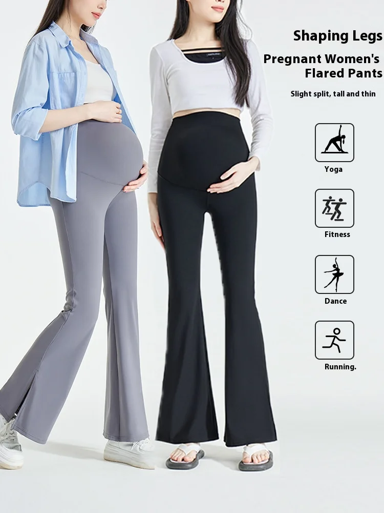 Maternity Pants Spring and Fall Models Micro Flare Pants Outside Wear Summer Shark Pants Early Pregnancy Yoga Pants Pants