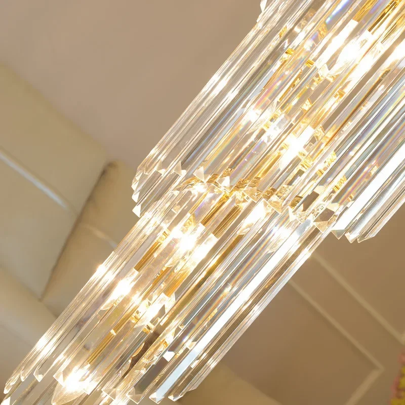 Luxury Modern Crystal Chandelier for Staircase Gold/chrome Home Decoration Loft Chandeliers Lighting Fixtures images - 6