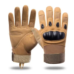 Enhanced Outdoor Tactical Protective Gloves - Antiskid Mittens - M (Full finger Khaki)