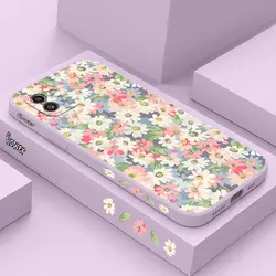 Canvas Flower Silicone Phone Case - Vibrant & Durable Design - Samsung A02S (Purple)