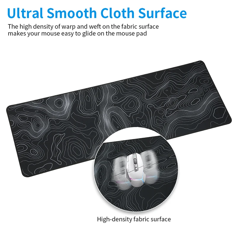 Gaming Mousepad Mouse Pad Computer Desk Mat Non-Slip Rubber Stitched Edge Gaming Mousepad