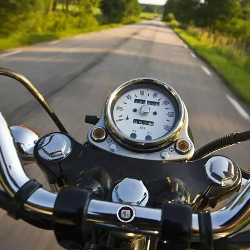 Motorcycle Digital Thermometer Clock Waterproof Durable Motorcycle Meter Motorbike Interior Watches Instrument Accessories