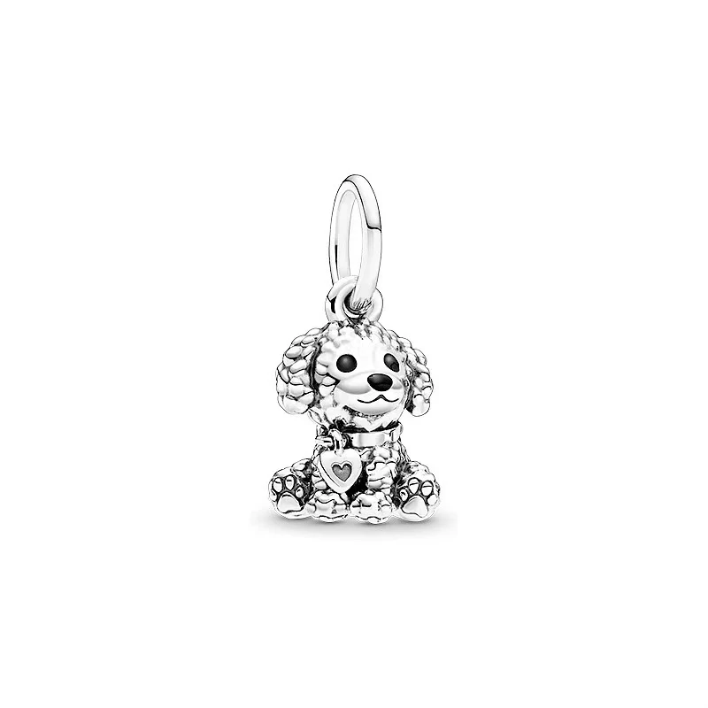 Labrador Bulldog Puppy Dog Kitty-Cat Dangle Charm Bead DIY Jewelry Fit Original European 925 Sterling Silver Bracelet Women Gift 4