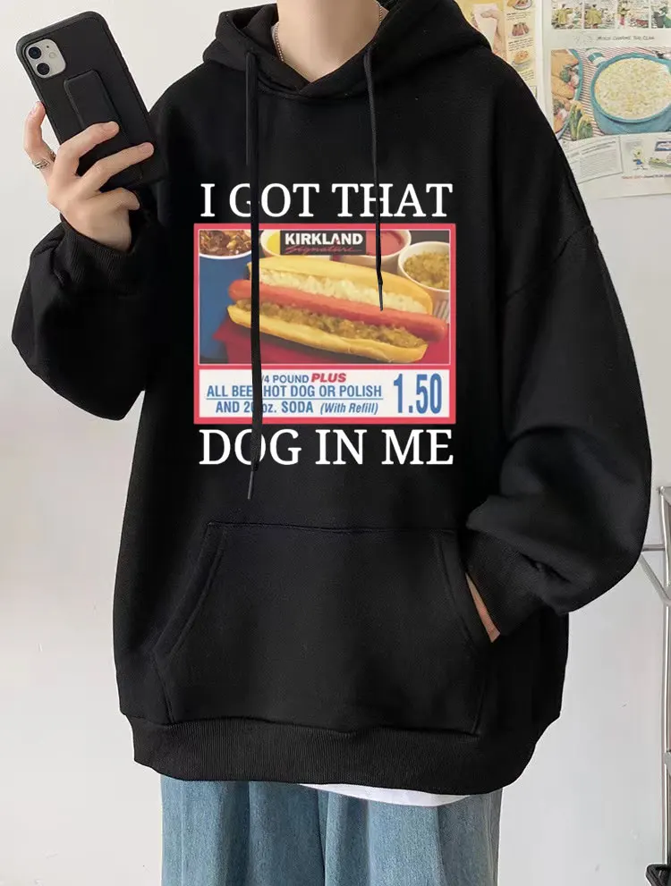 Ho Preso Quel Cane In Me Costco Graphic New Hoodie Funny Kirkland Hot Dog Meme Hooded Uomo Donna Vintage Style Felpe Streetwear