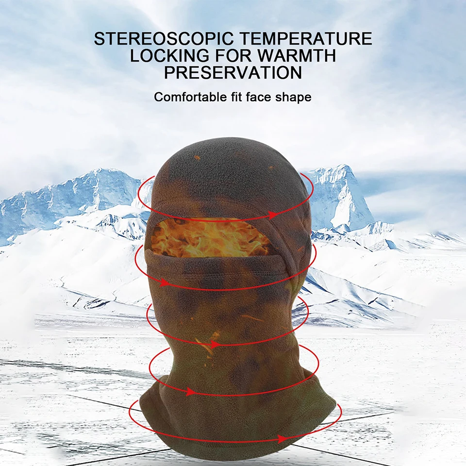 GTUBIKE Winter Fleece Balaclava Full Face Mask Thermal Ski Snowboard Scarf Helmet Cap Sport Cycling Hiking Running Neck Warmer