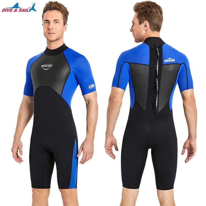 Men Women 2MM Neoprene Short Sleeve Spearfishing Swimwear Scuba Canoeing Diving Surfing Outdoor Recreation Snorkeling Wetsuit