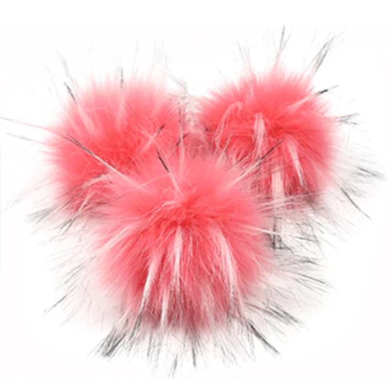 1pc Colorful Imitation Fox Hair Ball Pom Pom Plush Ball Phone Keychain Bag Pendant Woolen Jewelry Knitted Hat Diy Fur Accessory