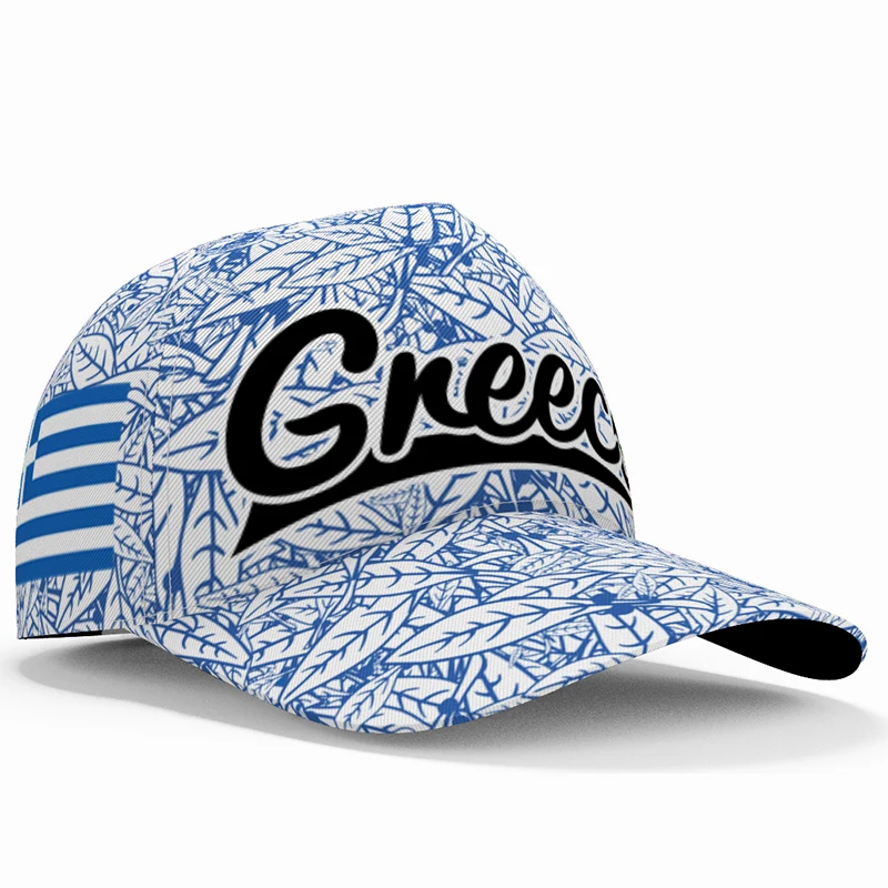 Greece men youth diy name number grc casual hat nation flag gr country greek republic s print photo word baseball cap