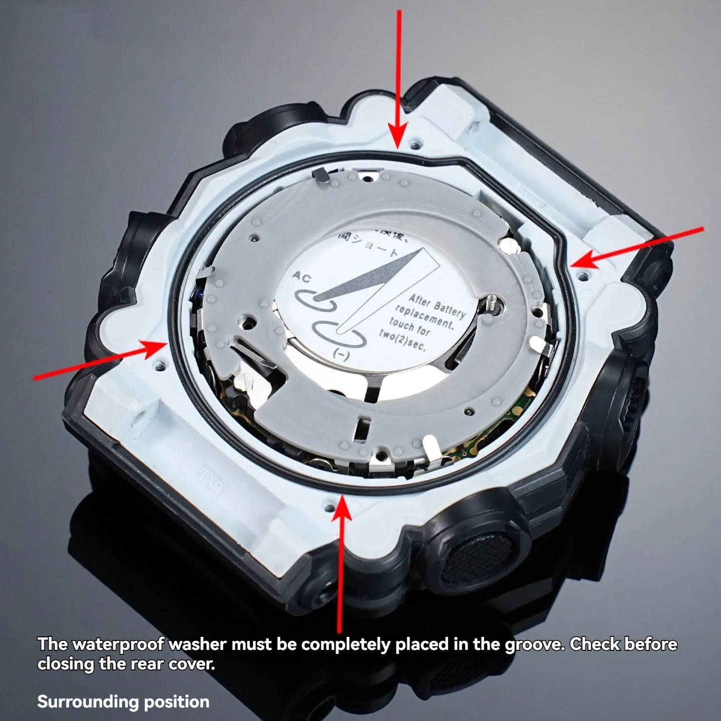 Waterproof Watch Back Cover Sealing Ring with Tools