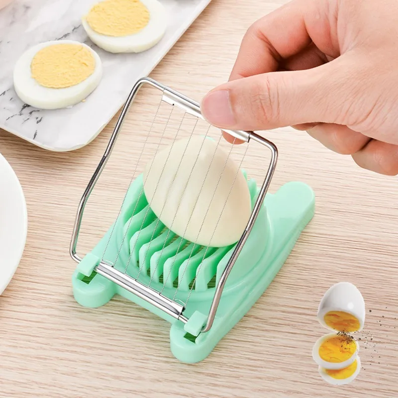 Egg Cutter Manual Egg Slicer Food Processor Attachment Tools Shredder Tubeless Steel Cooking Accessories Kitchen Cooking Devices