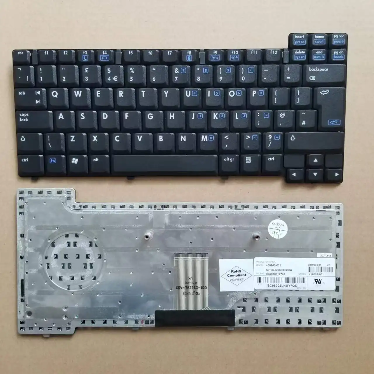 

Клавиатура для ноутбука HP NC6110 NC6100 NX6110 NX6120, английская раскладка, черная, 405963-031 6037B0012703