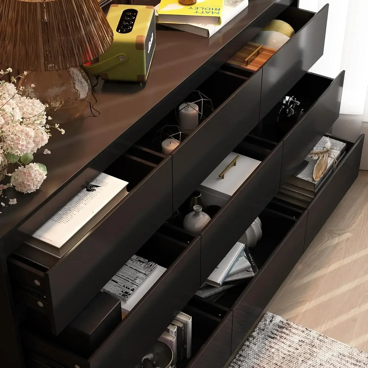 Deep drawer storage capacity