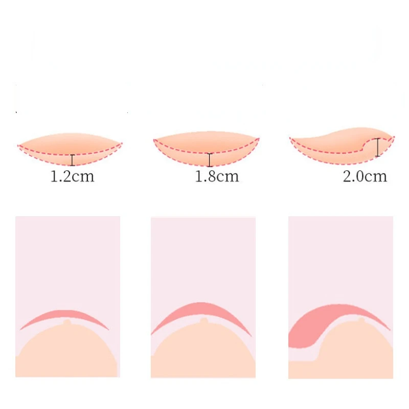Invisible Bra Bras Thickened Gathering Silicone Bra Waterproof Stereo Cup Suitable for Wedding Light Skin Tone Nipple Pasties